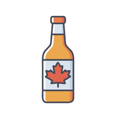 Canadian Beer Bottle Drink Icon Design