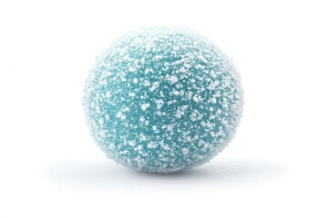 Teal sphere, frosted with white
