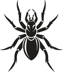 Obraz premium Symbolic Spider Art on White Background