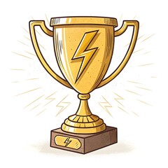 Golden Victory Trophy.  Golden trophy Isolated on White Background – High Resolution. Champion golden trophy for winner background. Success and achievement concept. Sport and cup award theme.