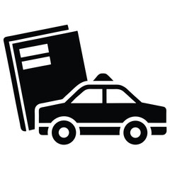 taxi driver element isolated service receipt book  on white background