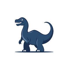 Cartoon Tyrannosaurus Rex Vector Illustration Isolated On White Background Cute Dinosaur Character