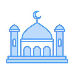 Mosque icon blue
