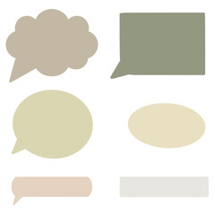 set of speech bubbles