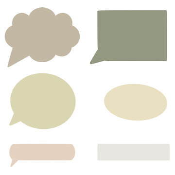 set of speech bubbles