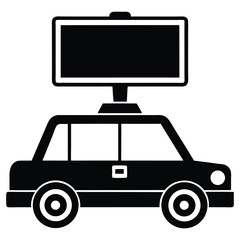 taxi driver element isolated taxi advertisement on white background