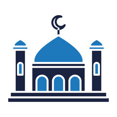 mosque icon blue