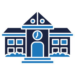School icon blue