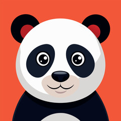 Fototapeta premium Panda Silhouette, animal, Panda Vector illustration