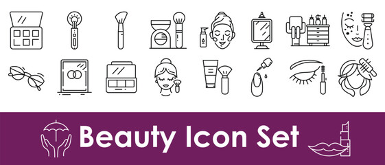 beauty icon set