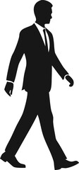 3D businessman walking toward glass skyscraper - entrepreneur silhouette
