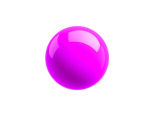 Obraz premium 3D rendered glossy purple sphere isolated
