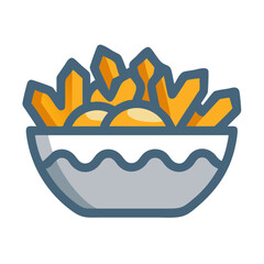 Poutine Food Dish Meal Icon Design