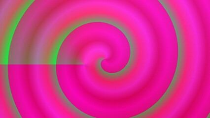 Psychedelic pink and green spiral abstract art
