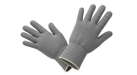 Isolated Gray Gloves
