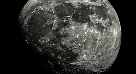 Detailed lunar surface celestial body space exploration astronomy science