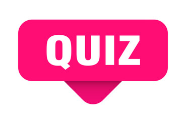 quiz sticker. quiz sign on transparent background