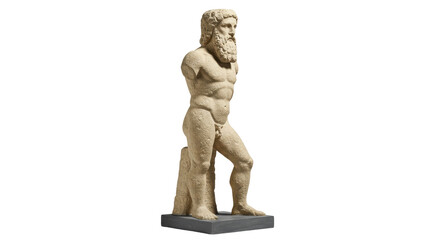 Isolated Sculpture of Poseidon