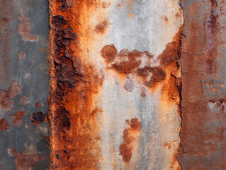 Rusted Metal Sheet Texture with Oxidized Patches