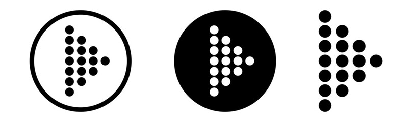 Arrows icons set, modern simple black vector pointer signs. Arrow icon collection for forward click buttons, web design arrow navigation and apps elements