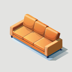 couch Vector Illustration with Flat Design, Clean Line Art, and Modern Minimalist AestheticArt.