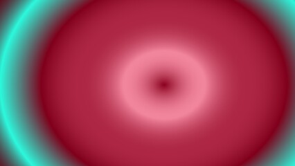 Concentric circles of gradient pink and teal hues
