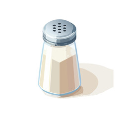 salt shaker Vector Illustration with Flat Design, Clean Line Art, and Modern Minimalist AestheticArt.