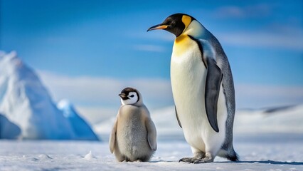 Fototapeta premium two penguins on a rock