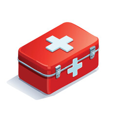 First aid box Vector Illustration with Flat Design, Clean Line Art, and Modern Minimalist AestheticArt.