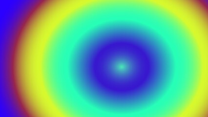 Abstract concentric circles in vibrant rainbow hues, radiating outwards from a bright center