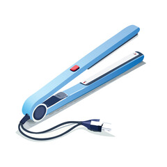 Hair straightener Vector Illustration with Flat Design, Clean Line Art, and Modern Minimalist AestheticArt.