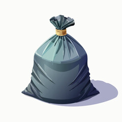 Trash bag Vector Illustration with Flat Design, Clean Line Art, and Modern Minimalist AestheticArt.