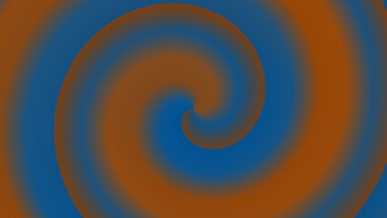 Abstract swirling spiral in blue and brown hues
