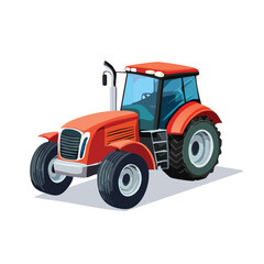 Tractor Vector Illustration with Flat Design, Clean Line Art, and Modern Minimalist AestheticArt.