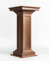 Ornate wooden podium