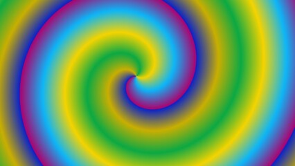 Obraz premium Vibrant rainbow spiral design, hypnotic and colorful (2)