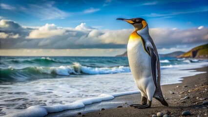 Fototapeta premium penguins on the beach