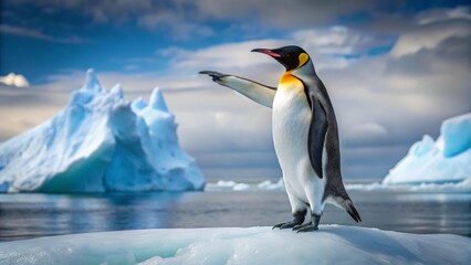 Fototapeta premium penguin on iceberg