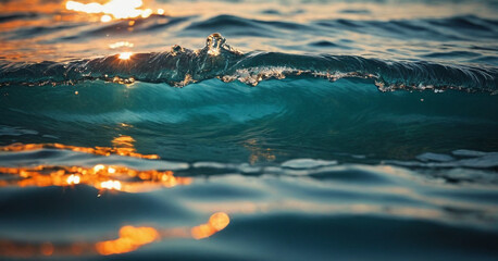 Obraz premium sea water surface and reflected light