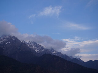 Jade Dragon Snow Mountain during blue hour