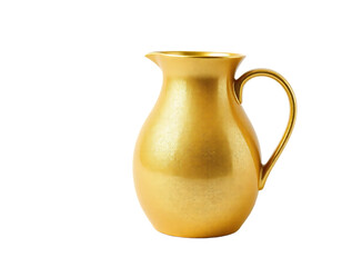 Golden pitcher with a handle