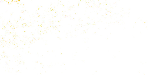 Golden glitter confetti falling down on transparent background. Vector illustration.