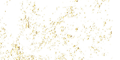 Abstract gold Foil splatter glitter and confetti Golden stroke on transparent background. zigzag ,ribbon,
