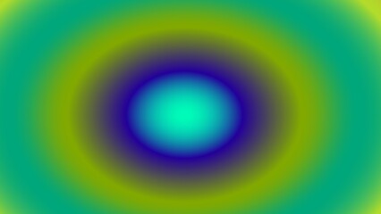 Concentric circles of vibrant teal, blue, and yellow-green gradients forming a mesmerizing pattern