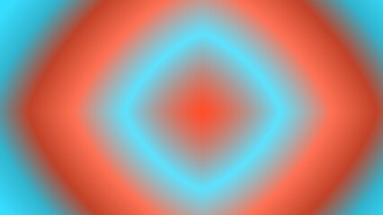 Abstract radiant teal and coral gradient forming a diamond shape