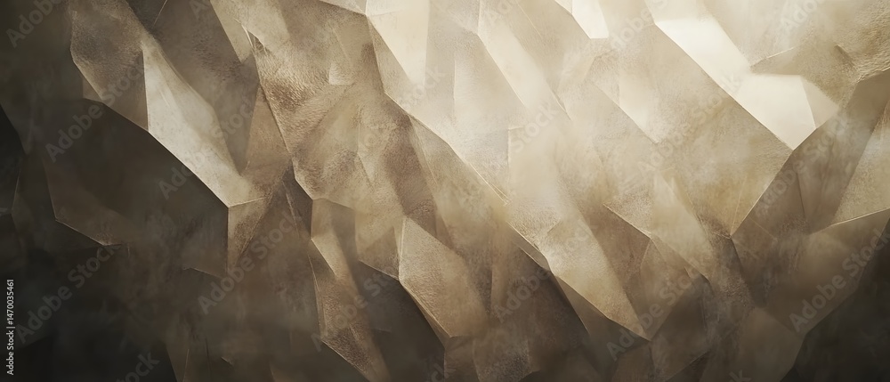 Poster mesmerizing faceted crystal like patterns create a captivating abstract geometric texture with layer