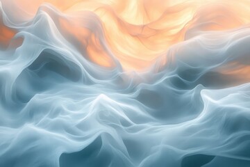 Fototapeta premium Abstract landscape of flowing, textured clouds.