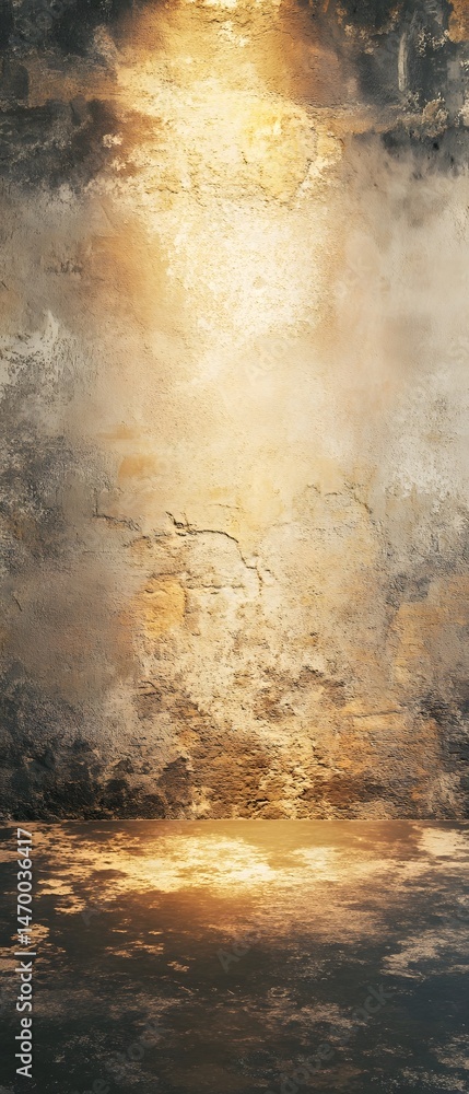 Aufkleber a serene and mysterious forest path bathed in a warm diffused golden light creating an ethereal drea