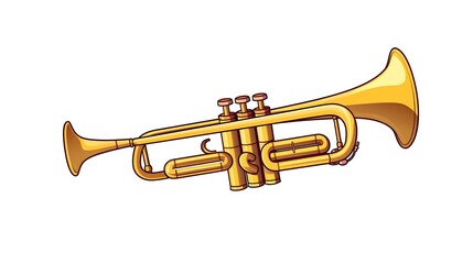 Fototapeta premium Trumpet Icon Cartoon Vector Illustration for Design Projects