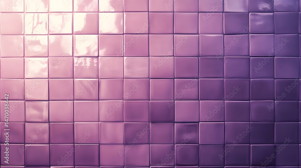 Poster a beautiful abstract background composed of square tiles in a gradient of purple and pink hues creat